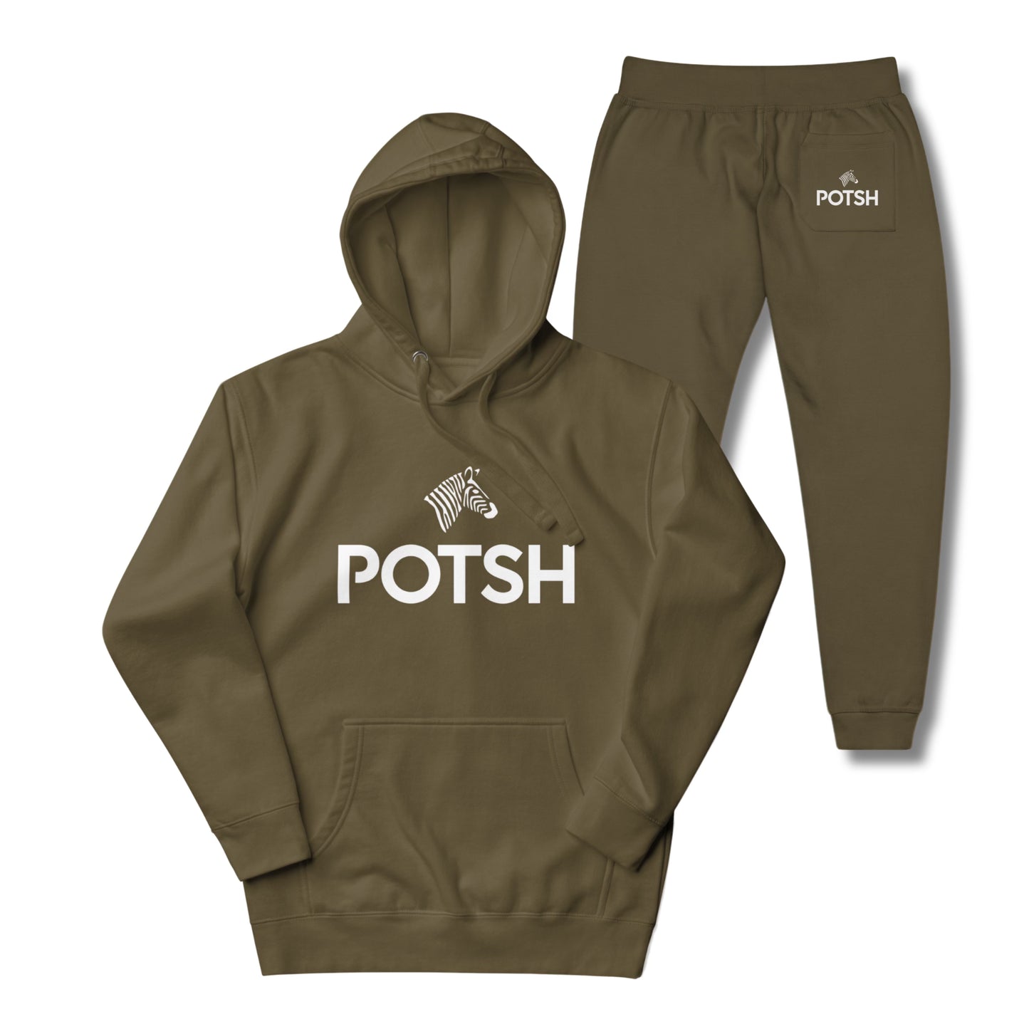 Women's POTSH Logo Military Green Lux Fleece Tracksuit