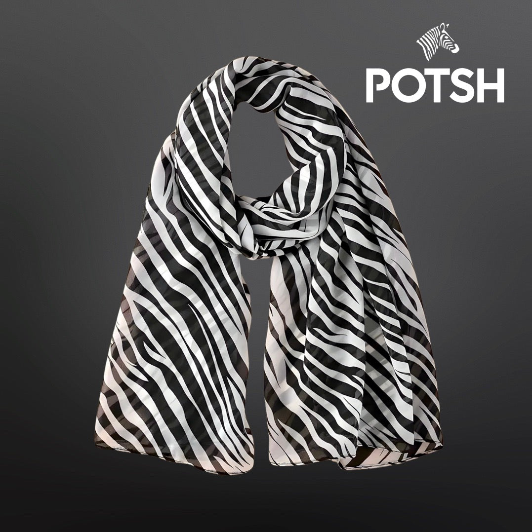 Zebra Chiffon Scarf