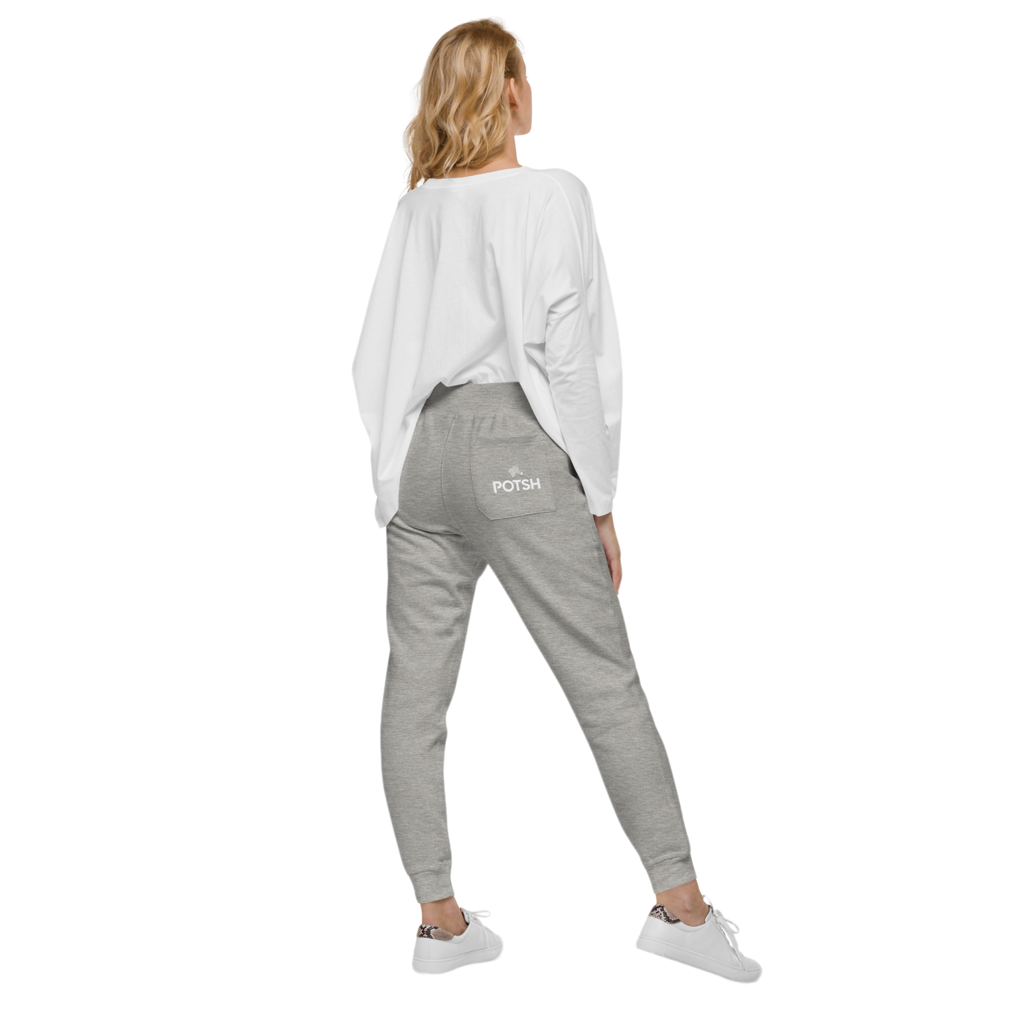 Women's POTSH Logo Carbon Grey Lux Fleece Tracksuit