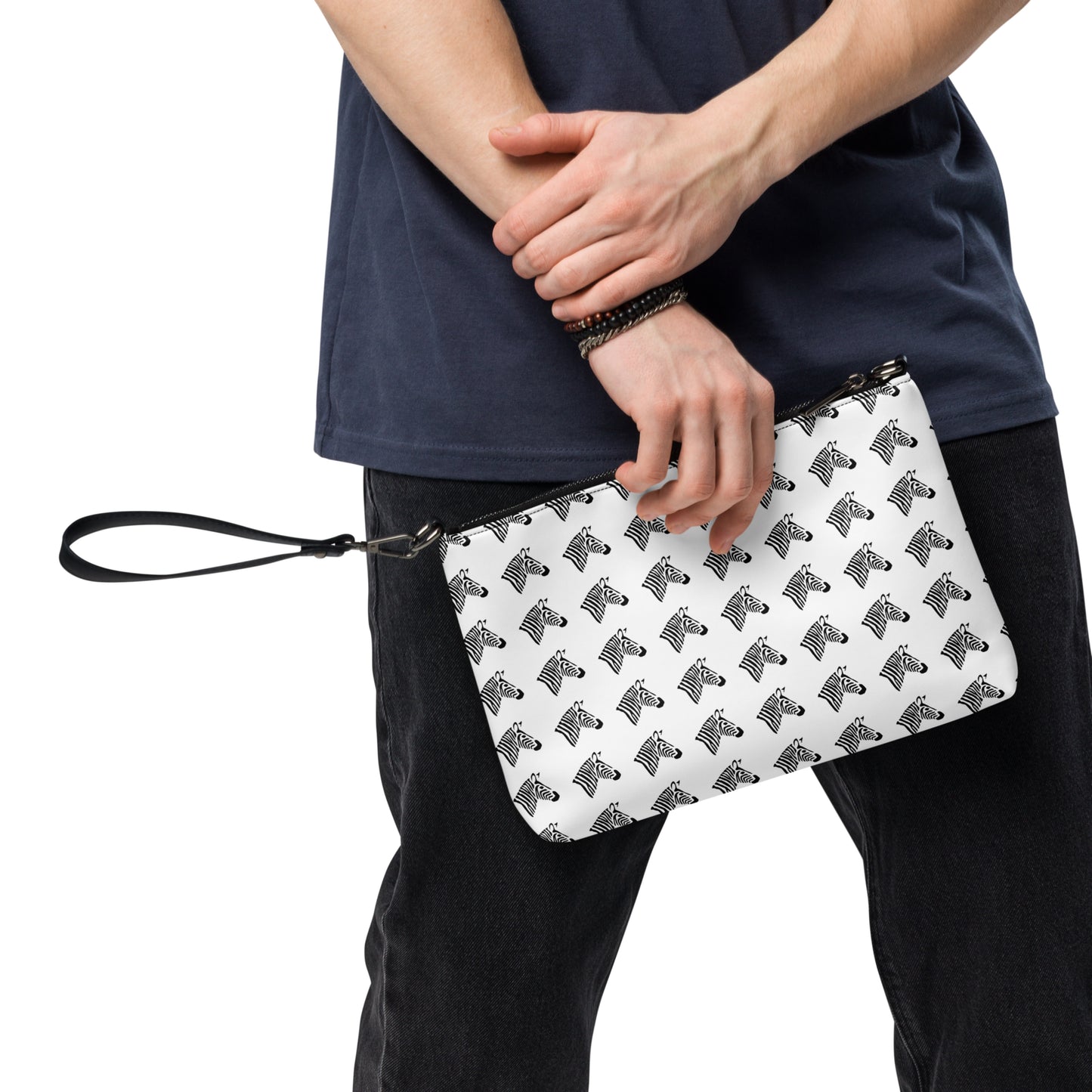 Leather Crossbody/Daily Pouch - Zebra Print