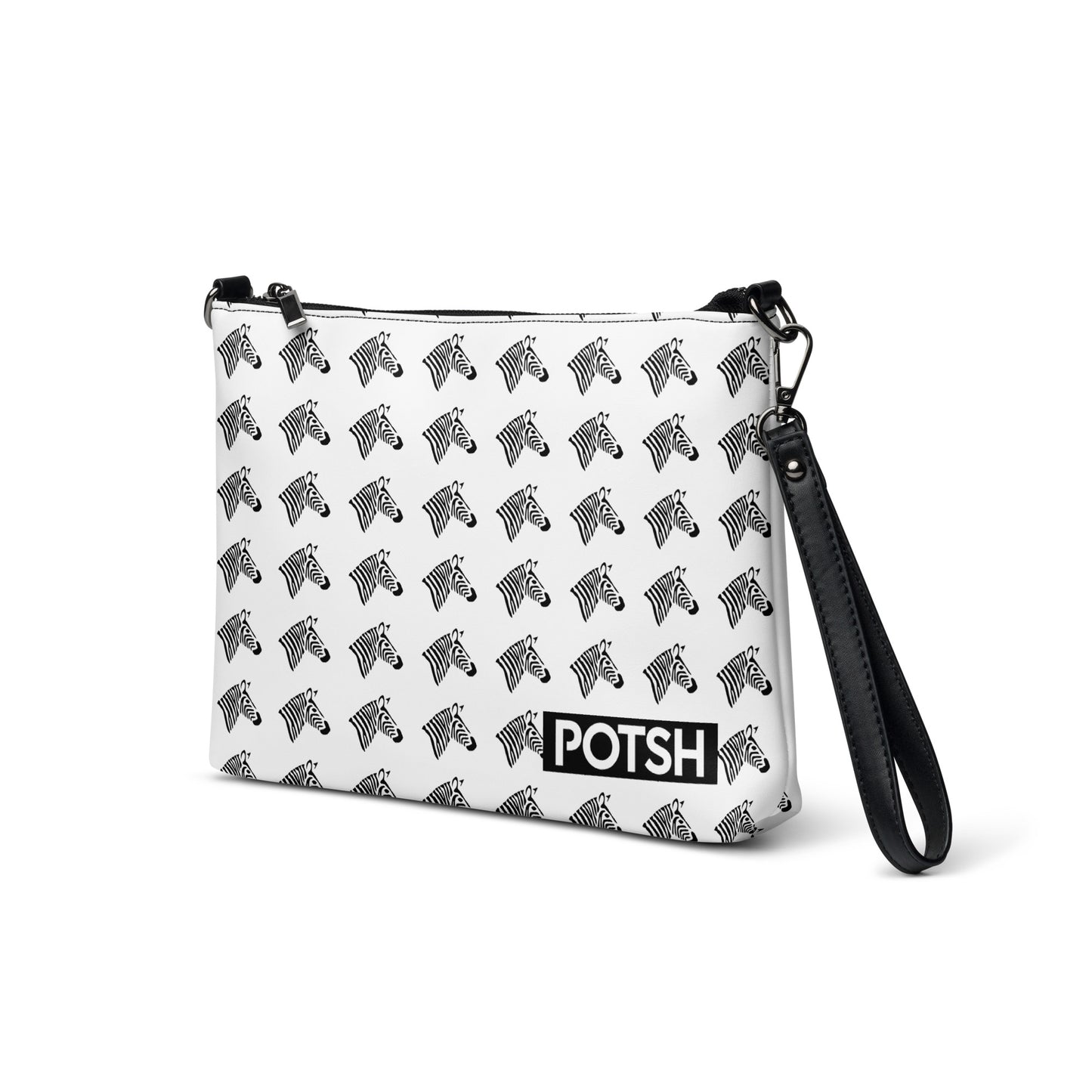 Leather Crossbody/Daily Pouch - Zebra Print