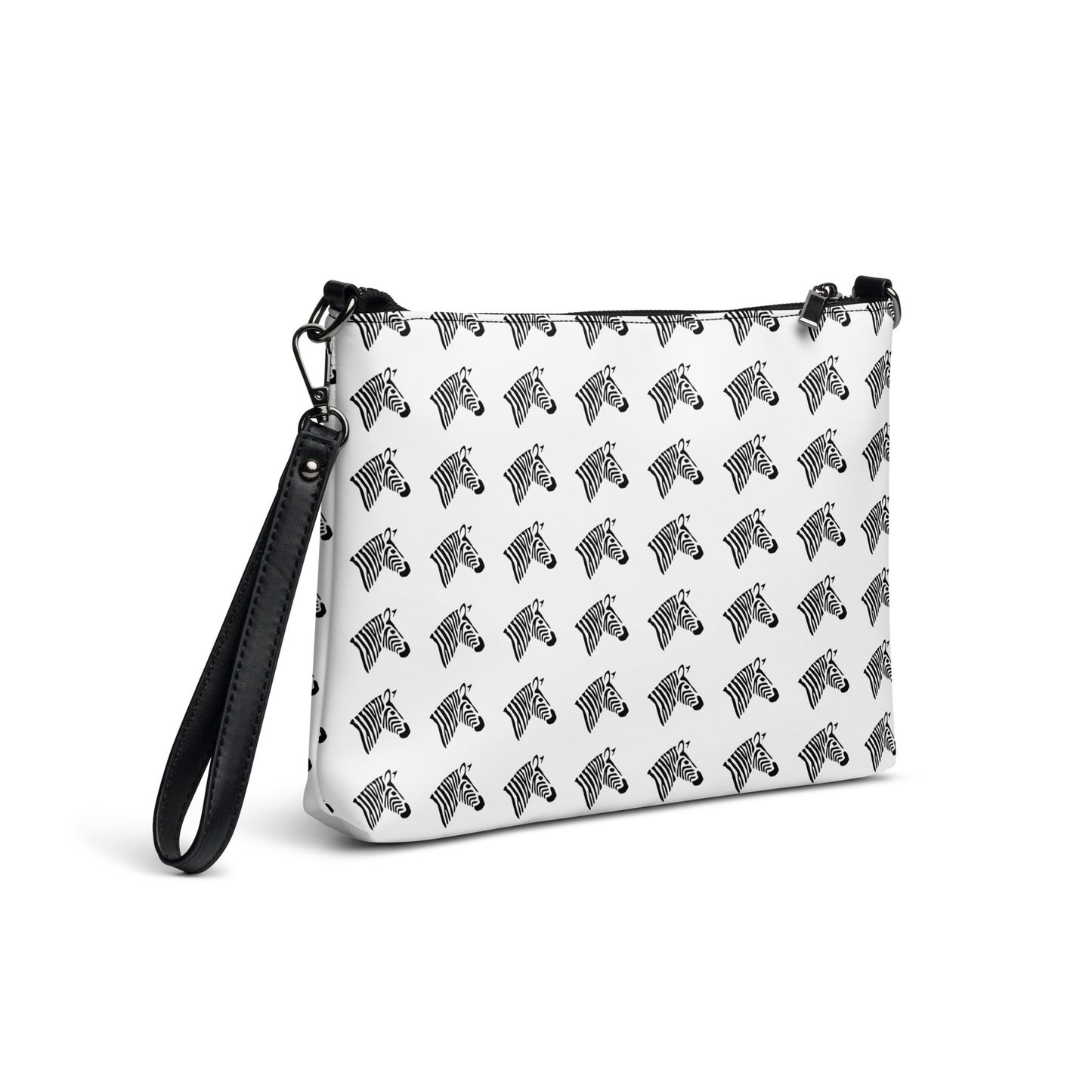 Leather Crossbody/Daily Pouch - Zebra Print