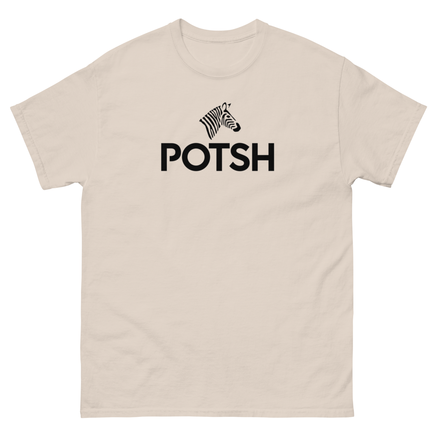 Men's Classic Structured Logo Tee in Creamy Ivory