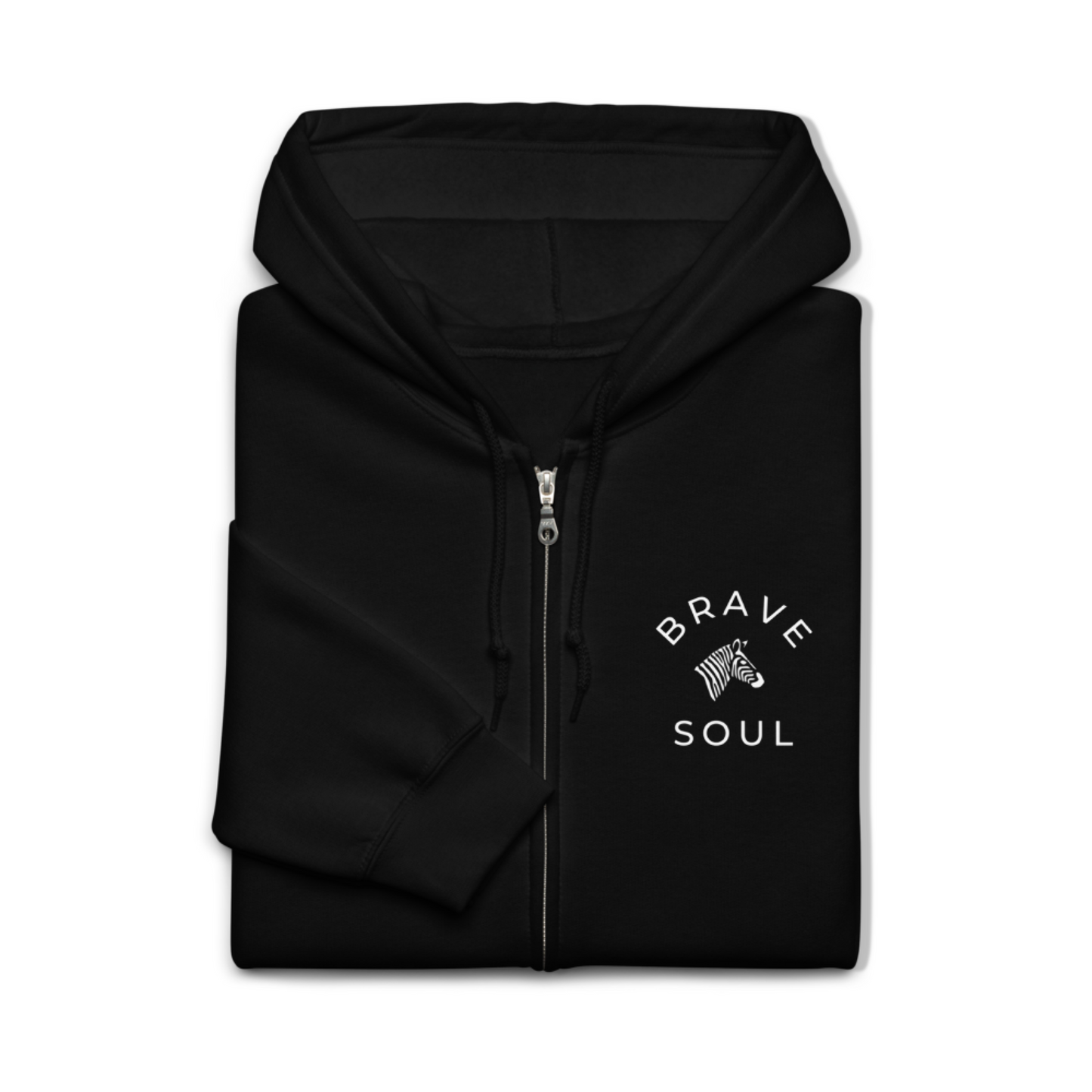 Men's Premium Brave Soul Black Zip Hoodie