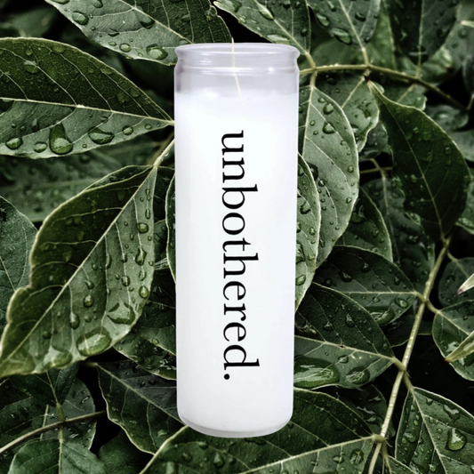 Unbothered 8” White Candle by POTSH