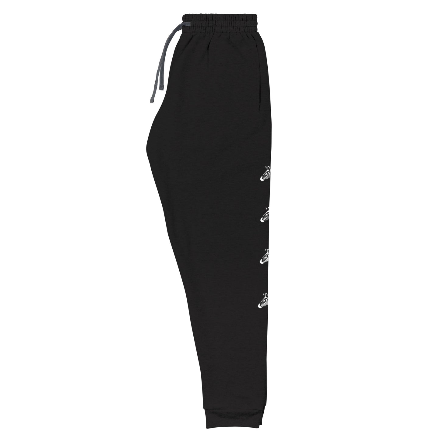 Men's Black Zebra Joggers
