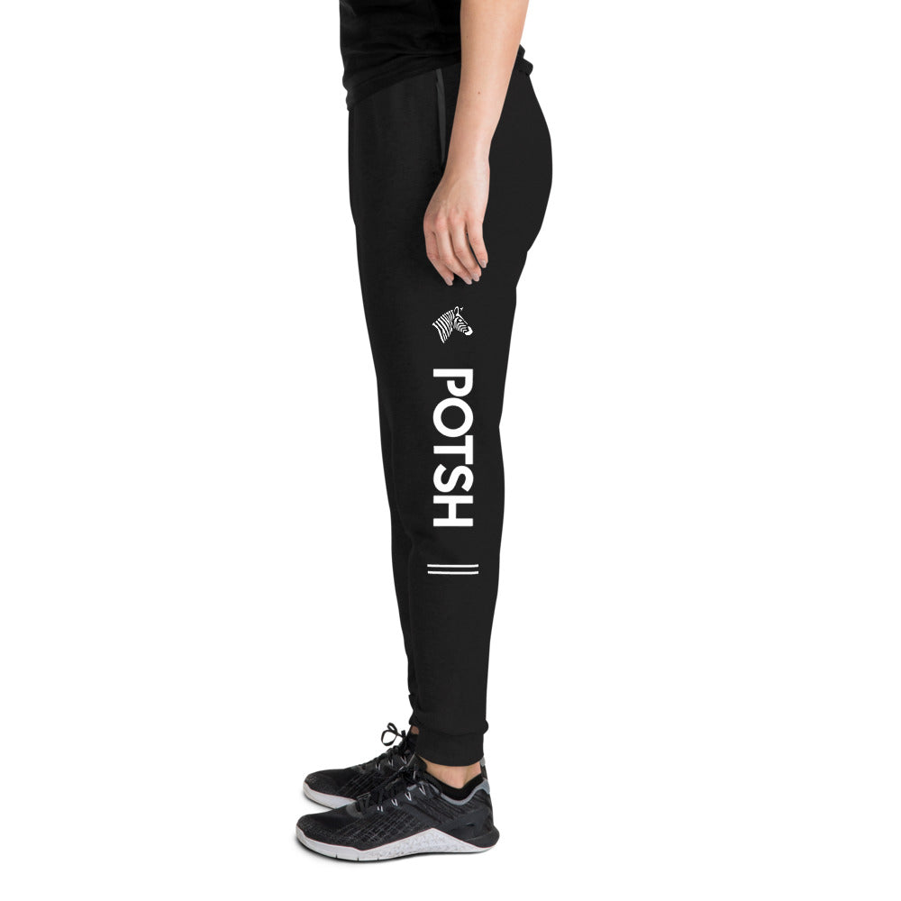 Women's Black POTSH Logo Joggers