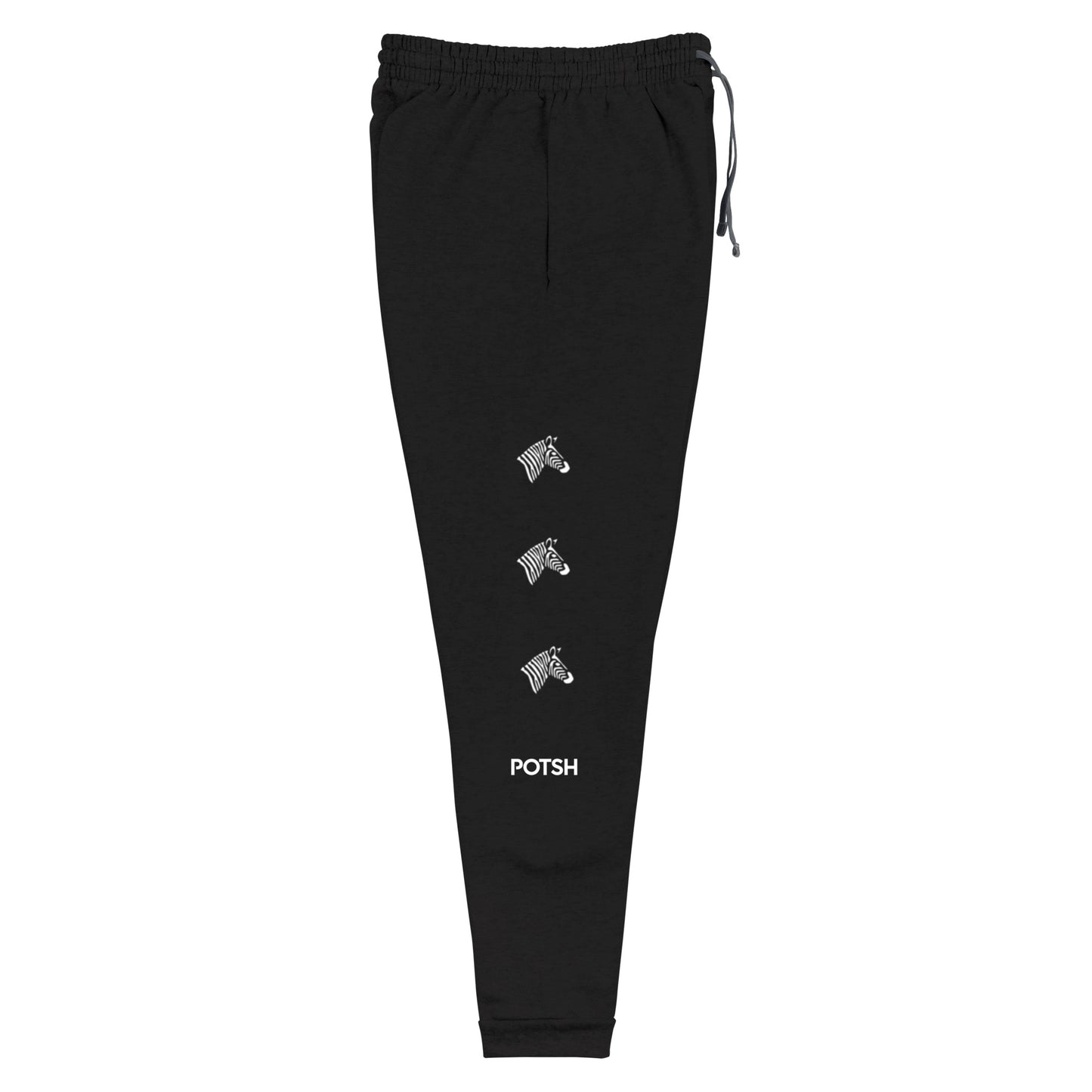 Men's Black Zebra Joggers