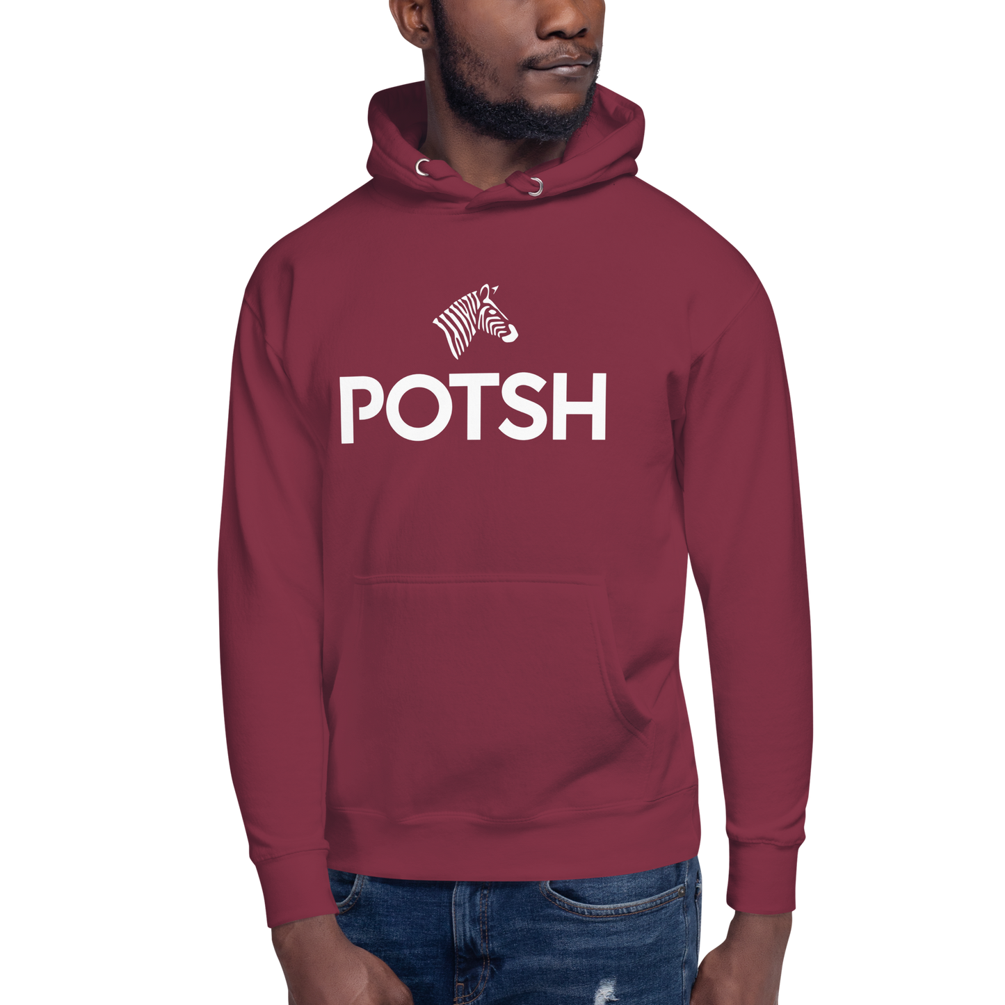 Men's POTSH Logo Maroon Lux Fleece Tracksuit