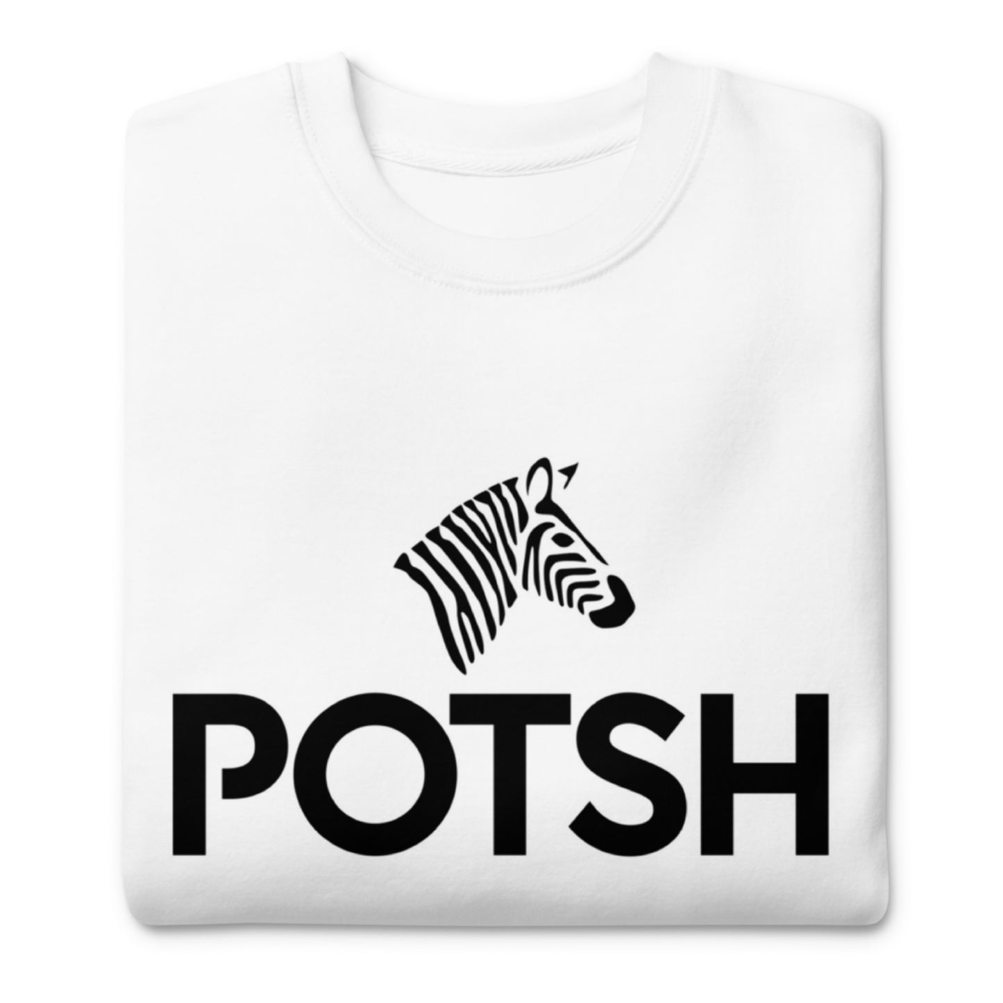 Women's Luxe Zebra Icon White Sweatshirt