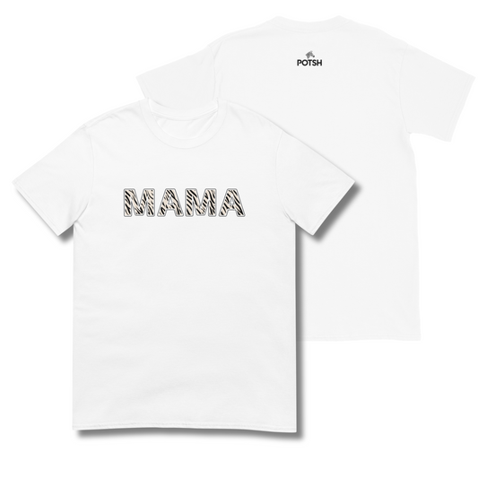 Classic "MAMA" Soft White Tee