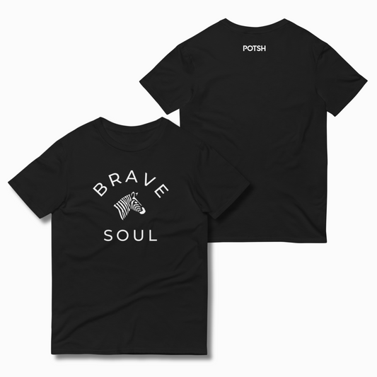 Women's Premium "Brave Soul" Black Tee