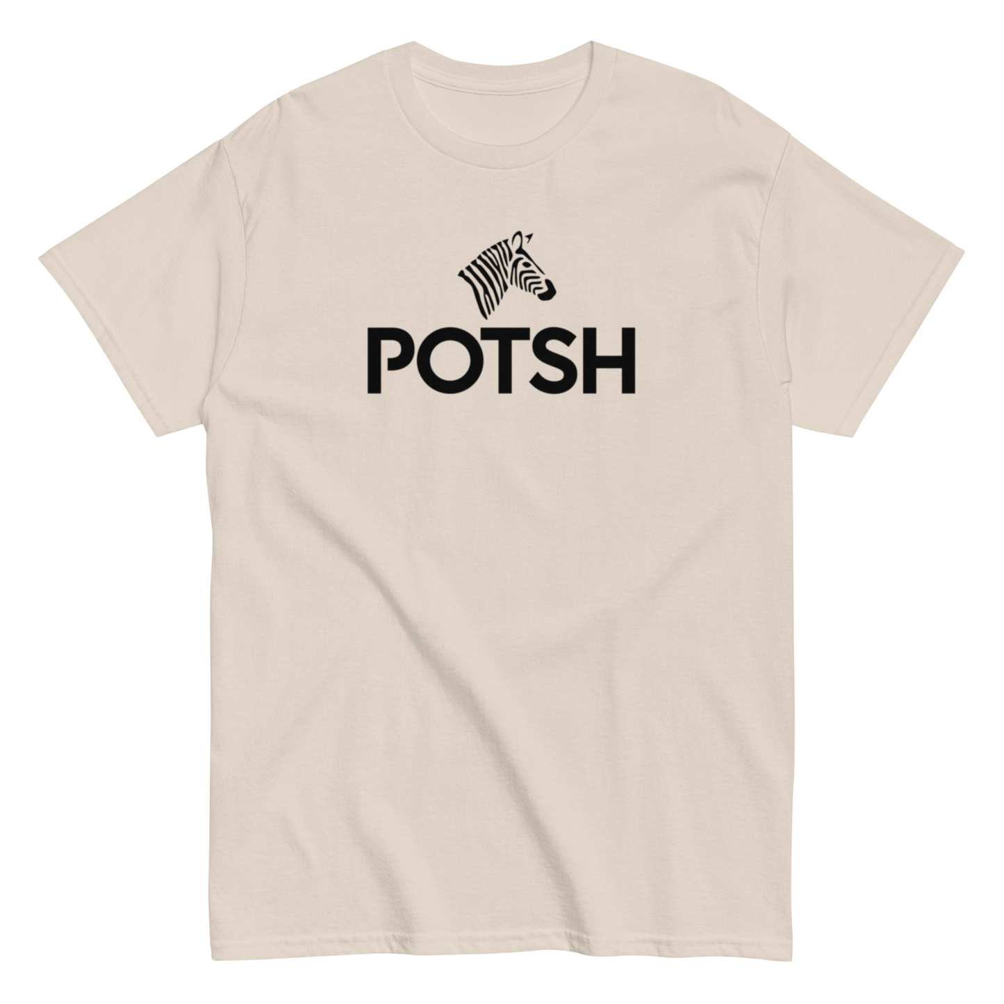 Men's Classic Structured Logo Tee in Creamy Ivory