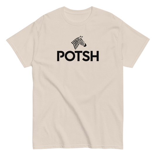 Men's Classic Structured Logo Tee in Creamy Ivory