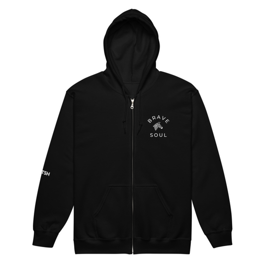 Men's Premium Brave Soul Black Zip Hoodie