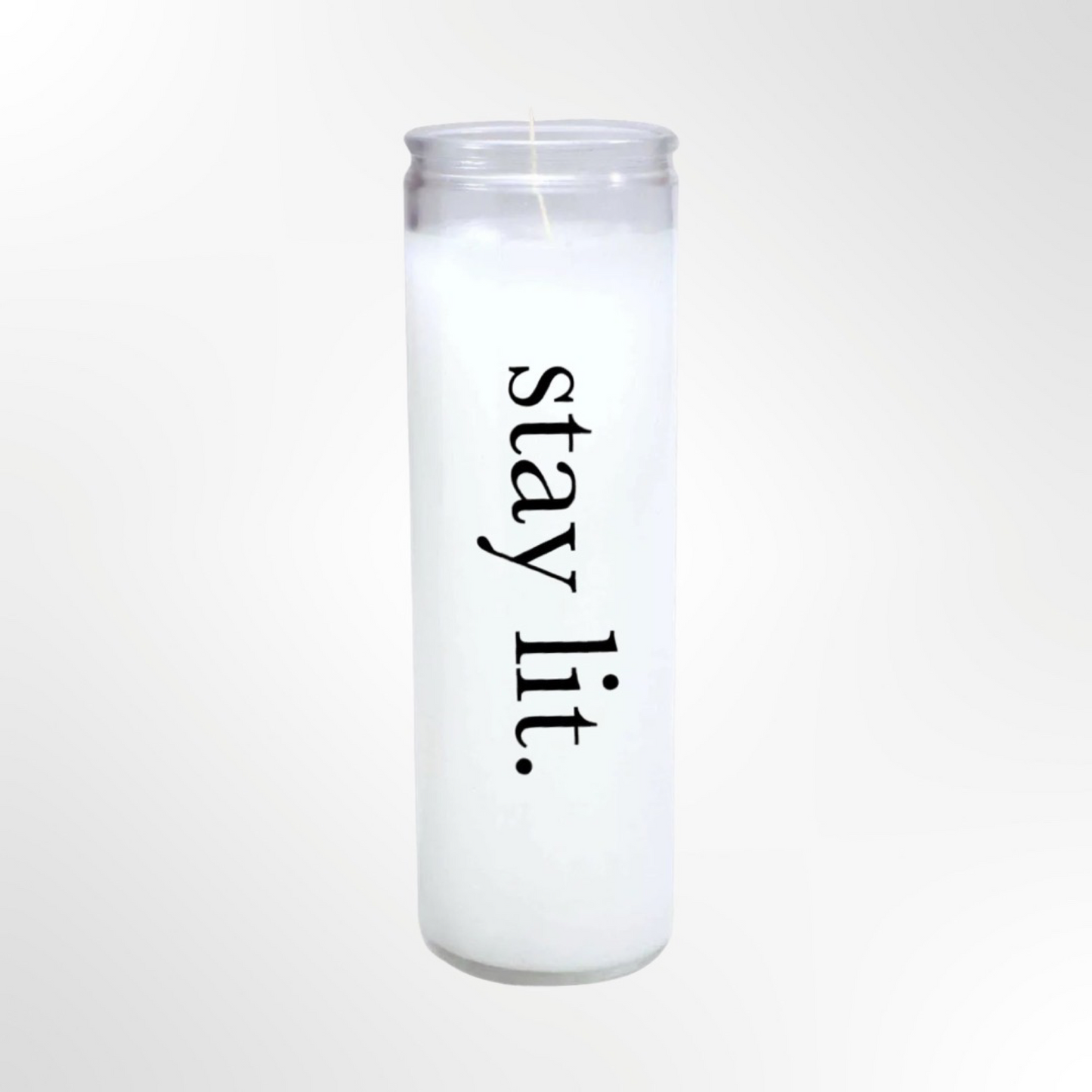 Stay Lit 8” White Candle by POTSH